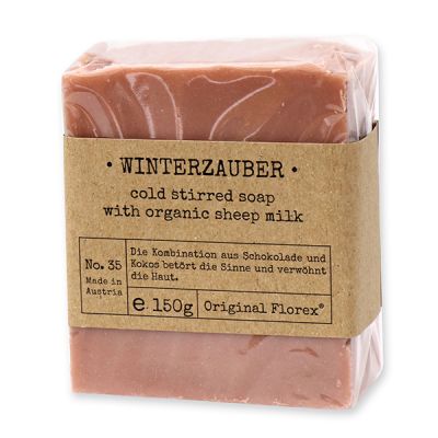 Cold-stirred sheep milk soap 150g packed in cello "Pure Soaps", Magic of winter 