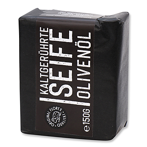 Cold-stirred sheep milk soap 150g "Black Edition", packed black, Olive oil 