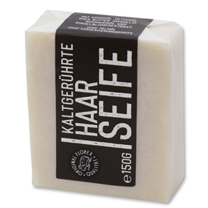 Special cold-stirred soap 150g "Black Edition" packed white, Hair soap 