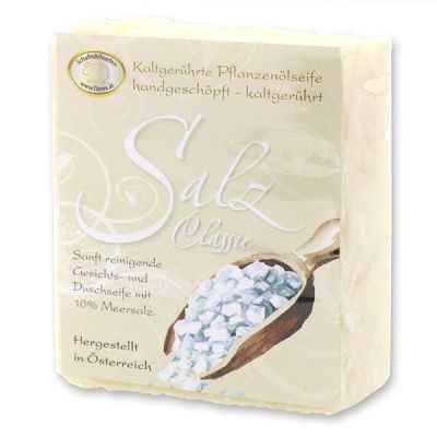 Cold-stirred sheep milk soap 150g with classic labelling, Salt classic 