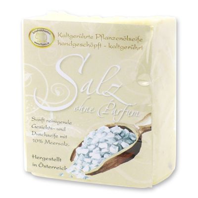 Cold-stirred sheep milk soap 150g with classic labelling, Salt without perfume 