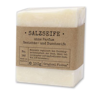 Spezialseife kaltgerührt 150g in Cello "Pure Soaps", Salz ohne Parfum 