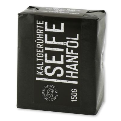 Sepcial cold-stirred soap 150g "Black Edition" packed black, Hemp oil 