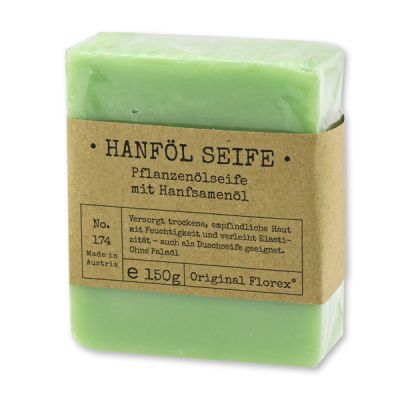 Spezialseife kaltgerührt 150g in Cello "Pure Soaps", Hanföl 