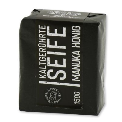 Sepcial cold-stirred soap 150g "Black Edition" packed black, Manuka honey 