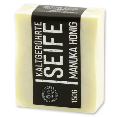 Special cold-stirred soap 150g "Black Edition" packed white, Manuka honey 