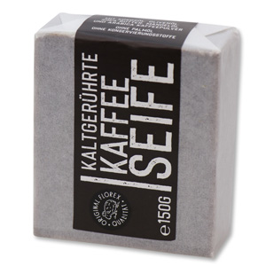 Special cold-stirred soap 150g "Black Edition" packed white, Coffee 