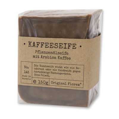 Spezialseife kaltgerührt 150g in Cello "Pure Soaps", Kaffee 