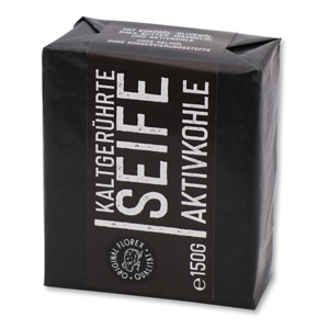 Sepcial cold-stirred soap 150g "Black Edition" packed black, Activated carbon 