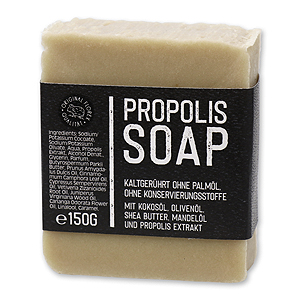 Special cold-stirred soap 150g with paper "Black Edition", Propolis 