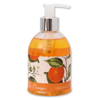 Liquid sheep milk soap 250ml in a dispenser, Orange 