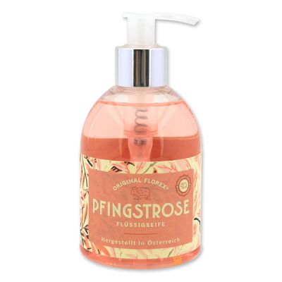Flüssigseife 250ml im Spender, "Handmade Paper" Pfingstrose 