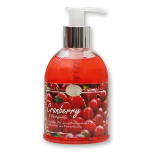 Liquid sheep milk soap 250ml in a dispenser modern, Cranberry 