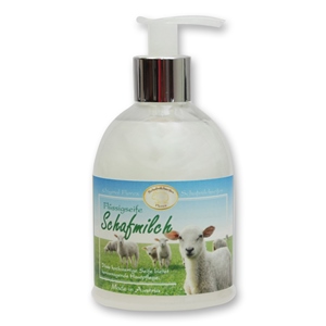 Flüssigseife mit biologischer Schafmilch 250ml im Spender modern, Classic 