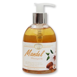 Liquid sheep milk soap 250ml in a dispenser modern, Almond 