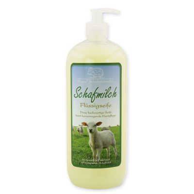 Liquid sheep milk soap refill 1L in the bottle with a dispenser, Classic 