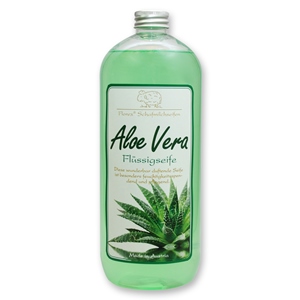 Flüssigseife mit biologischer Schafmilch Nachfüller 1l in der Flasche, Aloe Vera 