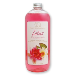 Liquid sheep milk soap refill 1L in the bottle, Lotus 
