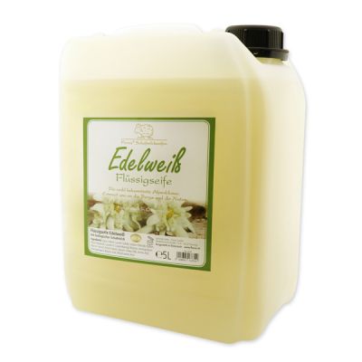 Liquid sheep milk soap refill 5L in a canister, Edelweiss 