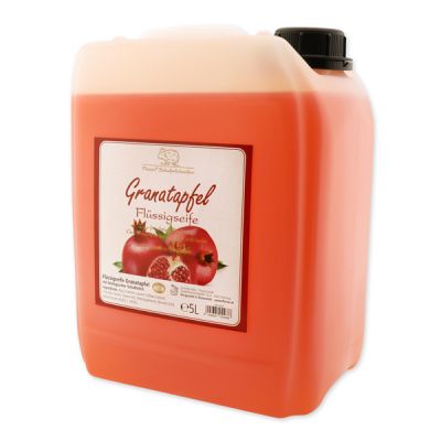 Liquid sheep milk soap refill 5L in a canister, Pomegranate 