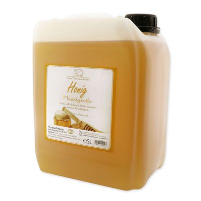 Liquid sheep milk soap refill 5L in a canister, Honey 