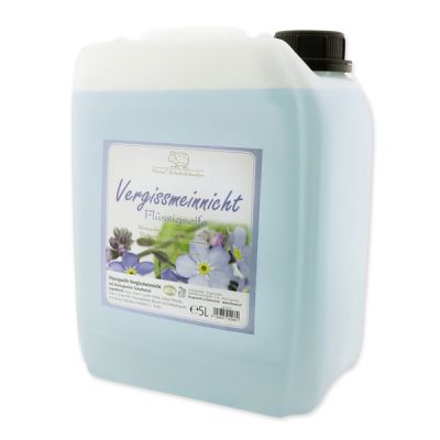 Liquid sheep milk soap refill 5L in a canister, Forget-me-not 