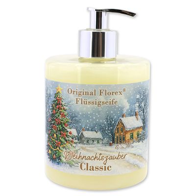 Flüssigseife Schafmilch 500ml im Spender "Weihnachtszauber-Motiv 21", Classic 
