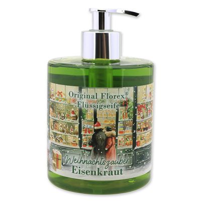 Flüssigseife Schafmilch 500ml im Spender "Weihnachtszauber-Motiv 9", Eisenkraut 