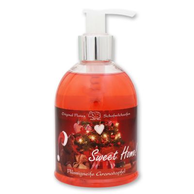 Liquid sheep milk soap 250ml in a dispenser "Sweet Home", Pomegranate 