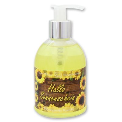 Liquid sheep milk soap 250ml in a dispenser "Hallo Sonnenschein", Chamomile 