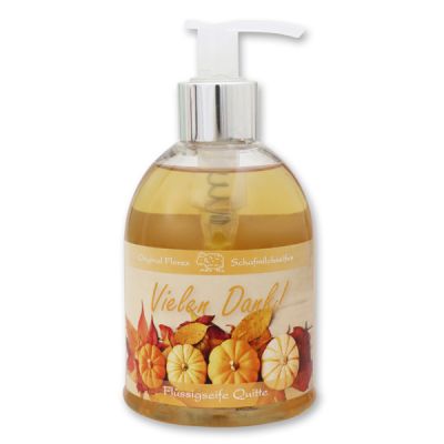 Liquid sheep milk soap 250ml in a dispenser "Vielen Dank", Quince 