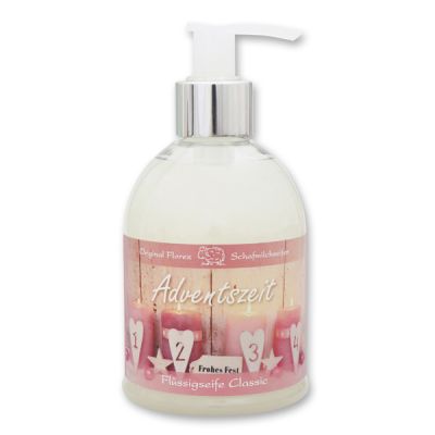 Liquid sheep milk soap 250ml in a dispenser "Adventszeit", Classic 