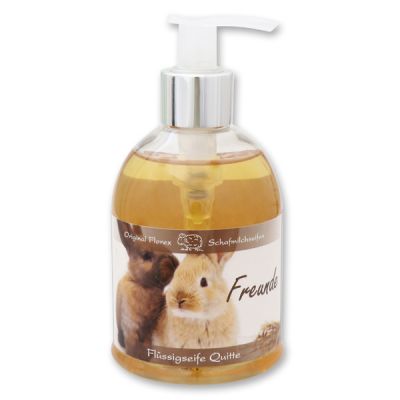 Liquid sheep milk soap 250ml in a dispenser "Freunde", Quince 