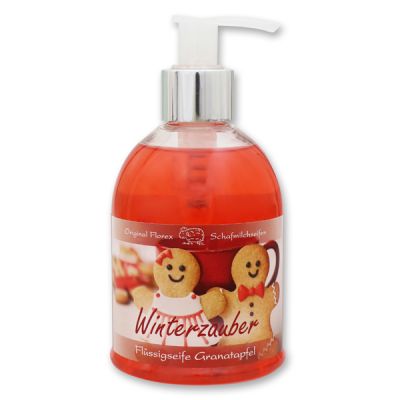 Liquid sheep milk soap 250ml in a dispenser "Winterzauber", Pomegranate 