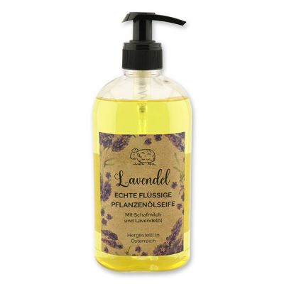 Real liquid plant oil soap with sheep milk 500ml "feel-good time", Lavender 