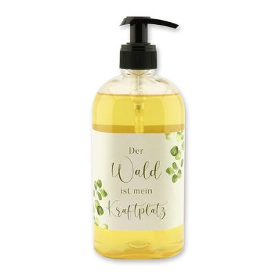 Real liquid plant oil soap with sheep milk 500ml in a dispenser "Der Wald ist...", Classic 