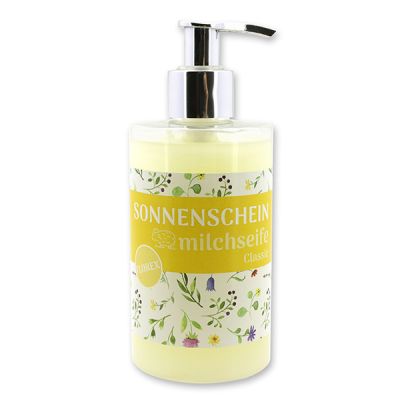 Flüssigseife mit Schafmilch 250ml im Spender "Sonnenschein", Classic 