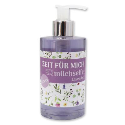 Liquid sheep milk soap 250ml in a dispenser "Zeit für mich", Lavender 