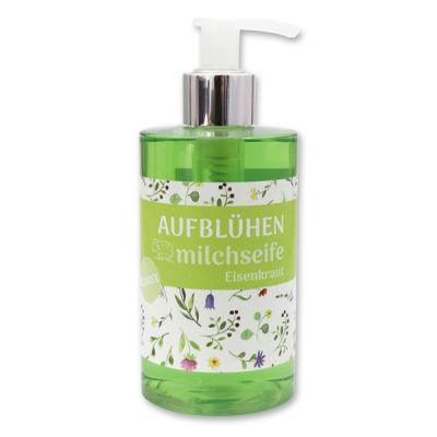 Liquid sheep milk soap 250ml in a dispenser "Aufblühen", Verbena 