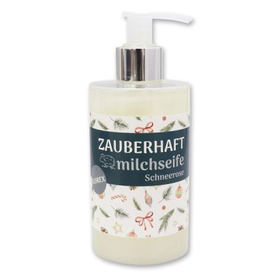 Flüssigseife mi Schafmilch 250ml im Spender "Zauberhaft", Schneerose 