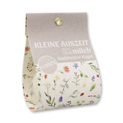 Bath butter ball with sheep milk 50g in a bag "Kleine Auszeit", Coconut 