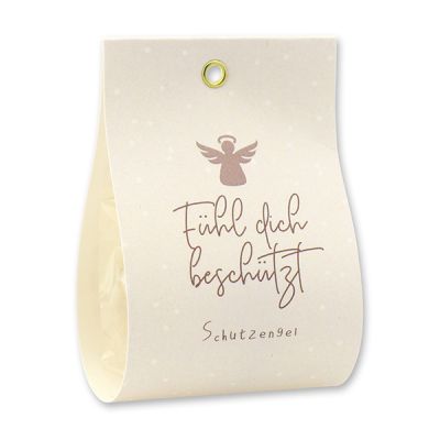 Bath butter ball with sheep milk 50g in a bag "Fühl dich beschützt - Schutzengel", Jasmine/Lotus 