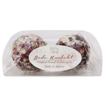 Bath butter ball with sheep milk 50g in a cellophane bag, Set of 2 