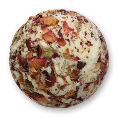 Bath butter ball with sheep milk 50g, Rose petals/Rose 