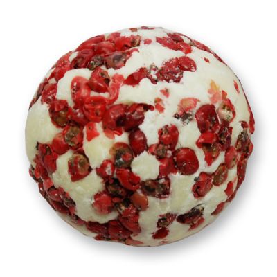 Bath butter ball with sheep milk 50g, Pink Pepper/Cranberry 