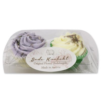 Badebutter-Cupcake mit Schafmilch 45g in Cello, 2er Set 