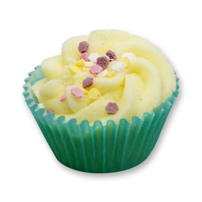 Bath butter cupcake with sheep milk 45g, Sugar Flowers/Coconut 