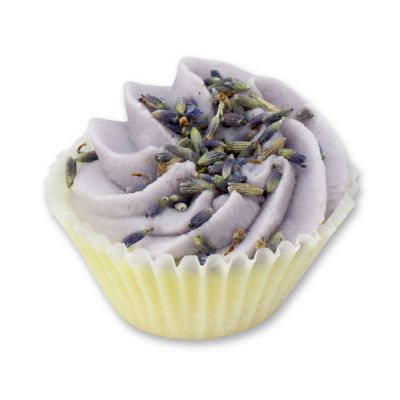 Badebutter-Cupcake mit Schafmilch 45g, Lavendel/Lavendel-Rosmarin 