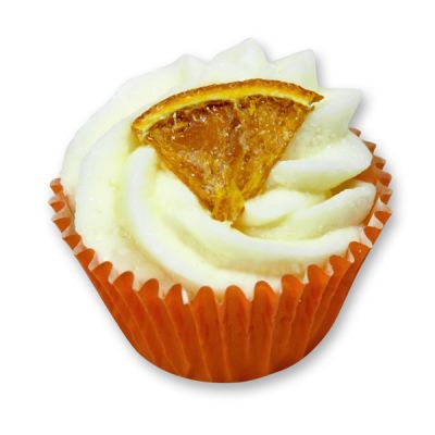 Bath butter cupcake with sheep milk 45g, Mandarin/Orange 
