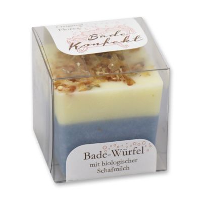 Bath butter cube with sheep milk 50g in box, Jasmine/White tea 